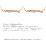 Revere rose gold plated ID bracelet 19cm (British brand)