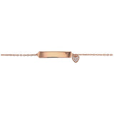 Revere rose gold plated ID bracelet 19cm (British brand)