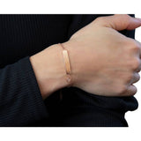Revere rose gold plated ID bracelet 19cm (British brand)