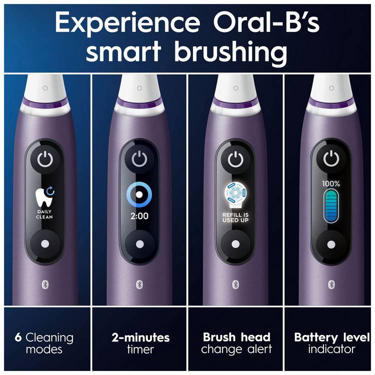 Oral-B iO Series 8 electric toothbrush Purple, imported from the UK