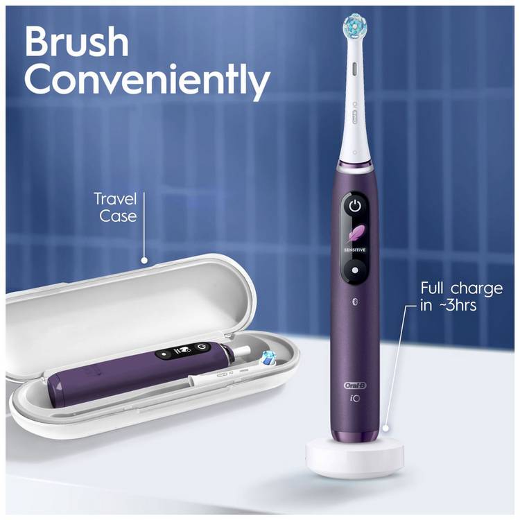 Oral-B iO Series 8 electric toothbrush Purple, imported from the UK