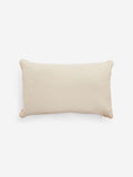 Cream embroidered flower vase cushion 50x30cm - British product
