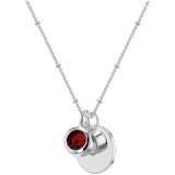 Argos Revere Sterling Silver Personalised Pendant - January Birthstone Cubic Zirconia 46cm- Buy online at McGrocer