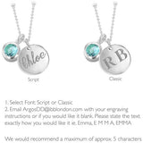 Revere sterling silver pendant with March birthstone cubic zirconia - British product