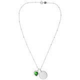Revere personalised cubic zirconia pendant May birthstone, UK version