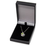 Revere sterling silver pendant with August birthstone and engravable disc (British brand)