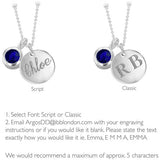 Revere sterling silver pendant set September birthstone - British product