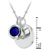 Revere sterling silver pendant set September birthstone - British product