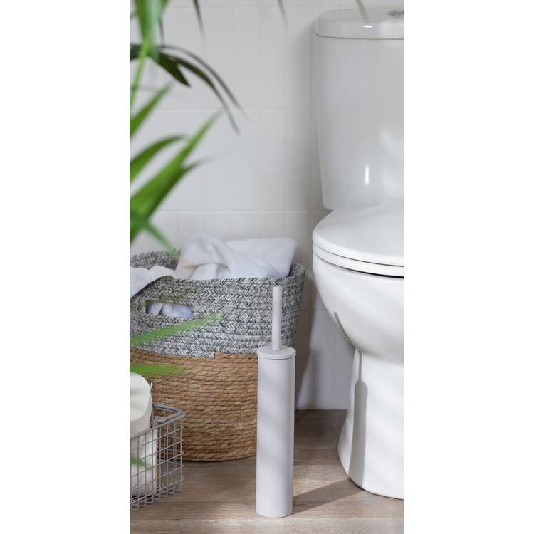 Matte grey slimline toilet brush, imported from the UK