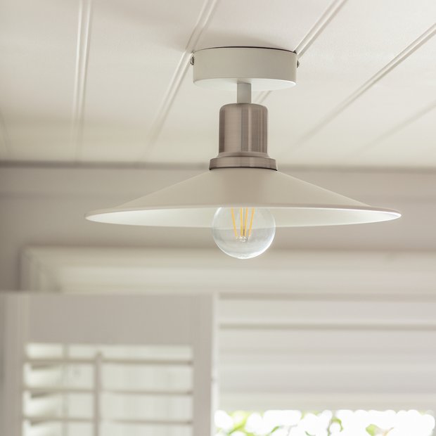 Habitat Pixie flush ceiling light off white, imported from the UK