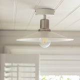 Argos Habitat Pixie Flush Ceiling Light Off White 30cm- Buy online at McGrocer