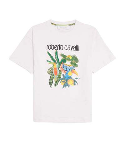 Harrods Roberto Cavalli Cotton Tropical Logo Kids T-Shirt (4-14 Years)- Buy online at McGrocer
