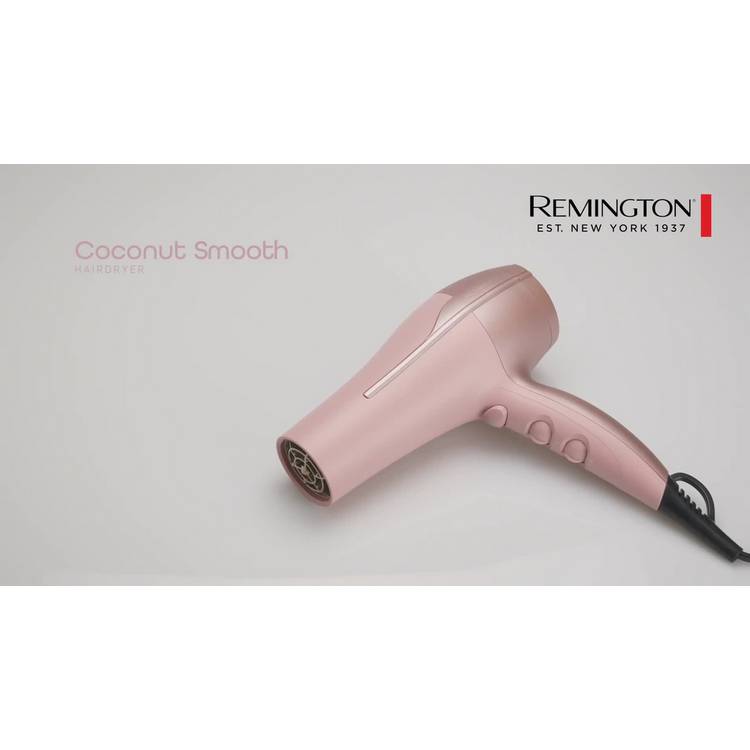 Remington Coconut Smooth hair dryer with diffuser, UK version