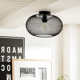 Habitat Tumba mesh flush ceiling light black 32cm (British brand)