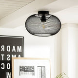 Argos Habitat Tumba Mesh Flush Ceiling Light Black 32cm- Buy online at McGrocer