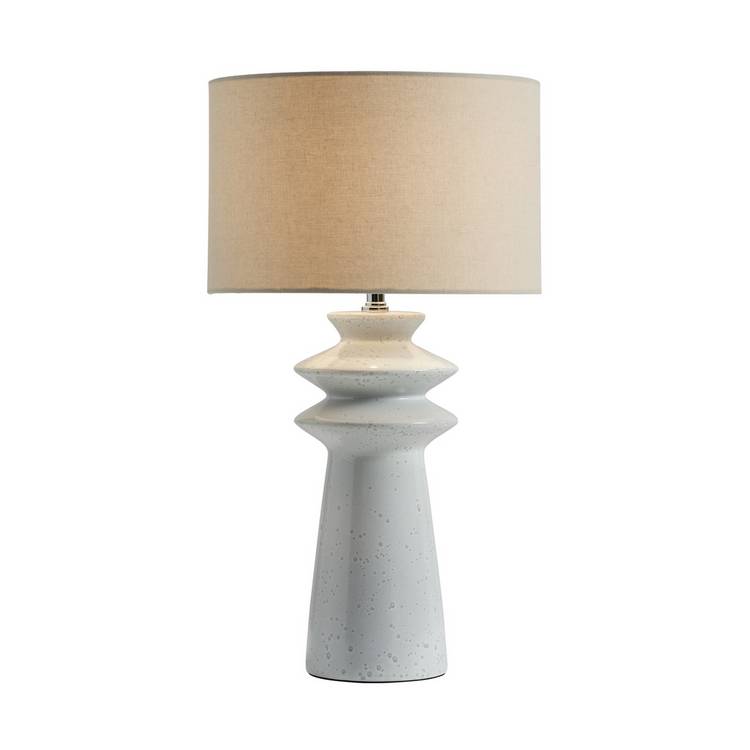 Habitat ceramic table lamp white and cream 50cm, UK version