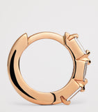 Suzanne Kalan rose gold diamond triple huggie earrings, UK version