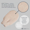 Hydréa London copper cotton exfoliating mitt, UK version
