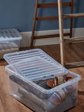 Wham clear plastic storage box 45L set of 2, imported from the UK