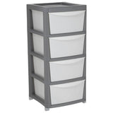 Argos Argos Home 4 Drawer Plastic Storage Drawers Grey and White 80 Litre- Buy online at McGrocer