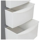 Argos Home 4 drawer plastic storage drawers grey white, UK version