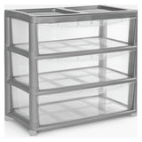 Argos Home plastic storage drawers silver - British product