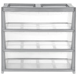 Argos Home plastic storage drawers silver - British product