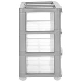 Argos Home plastic storage drawers silver - British product