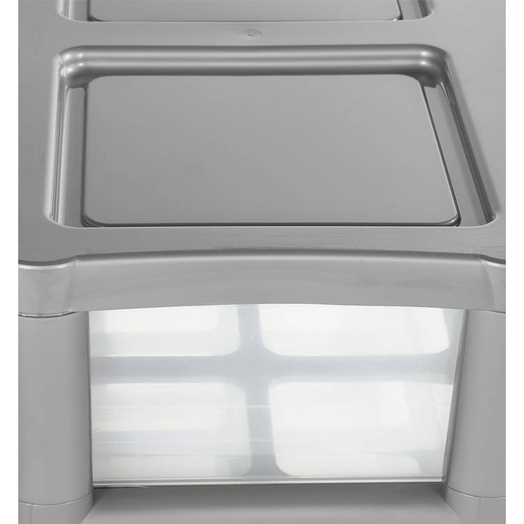 Argos Home plastic storage drawers silver - British product