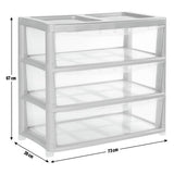 Argos Home plastic storage drawers silver - British product