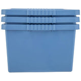 Argos Home blue storage boxes 27L with clip-on lids, imported from the UK