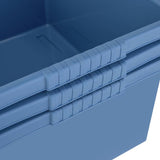 Argos Home blue storage boxes 27L with clip-on lids, imported from the UK
