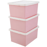 Argos Argos Home 3 x 27L Storage Boxes - Pink- Buy online at McGrocer