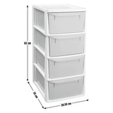 Argos Home 4 drawer plastic storage tower blue (British brand)