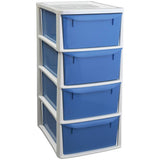 Argos Argos Home 4 Drawer Plastic Drawers - Blue- Buy online at McGrocer