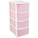 Argos Home pink plastic drawer tower (British brand)