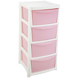 Argos Home pink 4 drawer plastic unit - British product