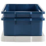 Argos Home wheeled underbed storage boxes 2x45L blue, imported from the UK