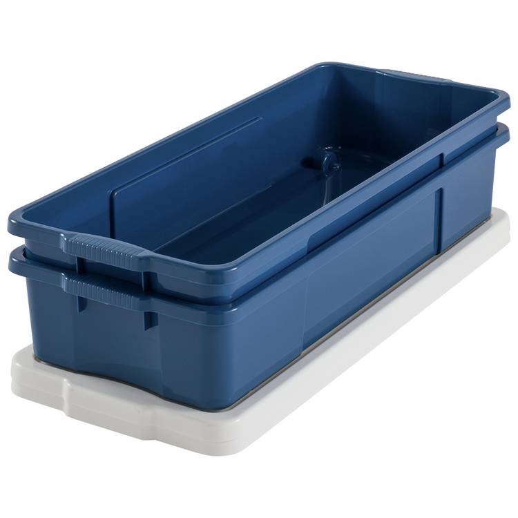 Argos Home wheeled underbed storage boxes 2x45L blue, imported from the UK