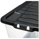 Strata plastic storage boxes 80L 3-pack clear, imported from the UK