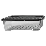Strata Curve storage boxes 4x30L clear plastic - British product