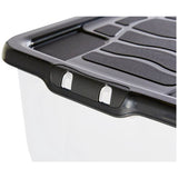 Strata Curve storage boxes 4x30L clear plastic - British product