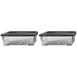 Argos Strata Curve 2 x 30 Litre Clear Plastic Storage Boxes with Lid- Buy online at McGrocer