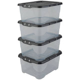 Argos Strata Curve Clear Plastic Storage Boxes with Lids 4 x 10L- Buy online at McGrocer