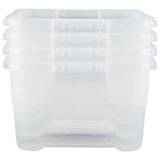 Strata clear plastic storage boxes 10L pack (British brand)
