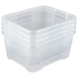 Strata clear plastic storage boxes 10L pack (British brand)