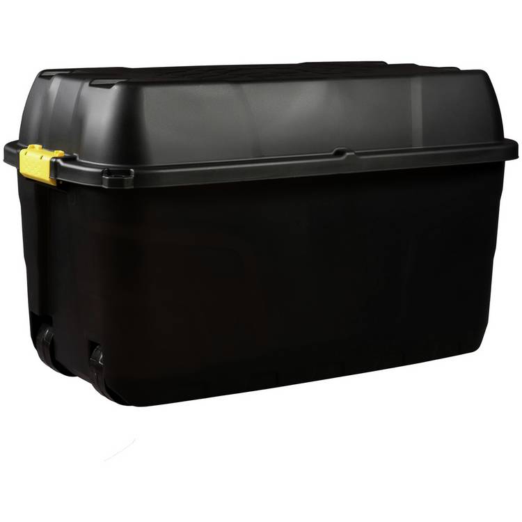 Strata 175L heavy duty storage trunk black - British product