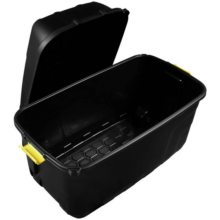 Strata 175L heavy duty storage trunk black - British product
