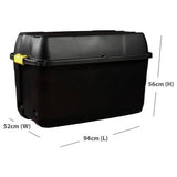 Strata 175L heavy duty storage trunk black - British product