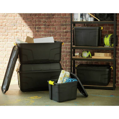 Argos Strata Heavy Duty Plastic Storage Box with Lid - Black 42L- Buy online at McGrocer